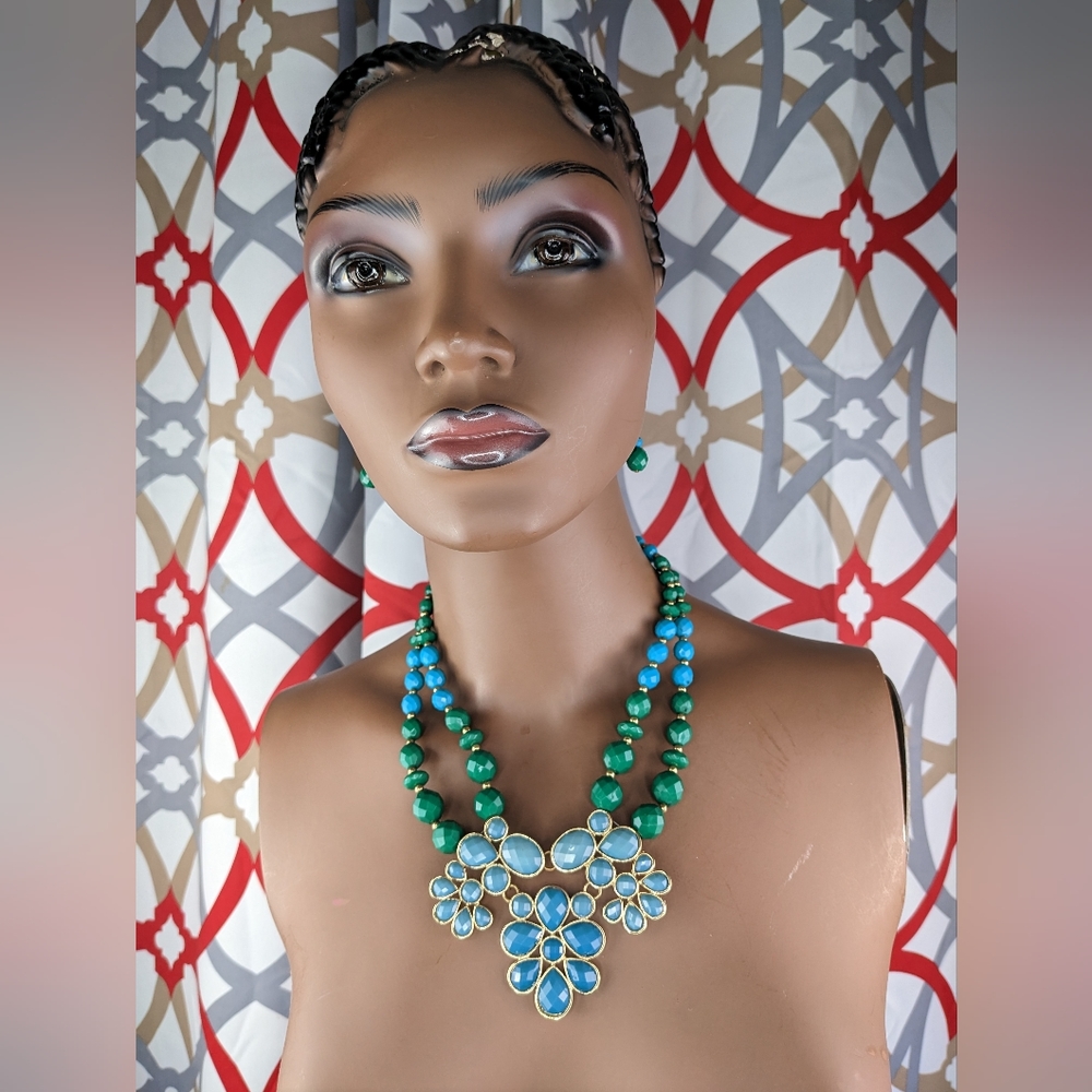 BEAUTIFUL NECKLACE AND EARRINGS SET. - Picture 4 of 7